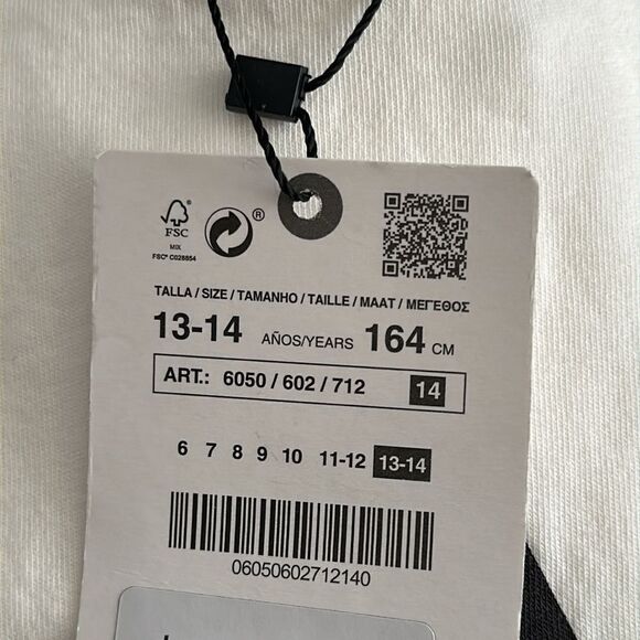 ZARA Kids | White | TEXT T-SHIRT - Picture 4 of 5